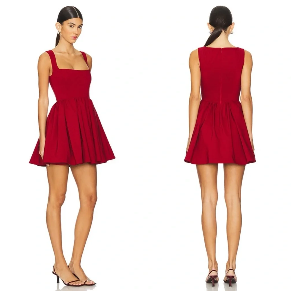 LPA Giovanna Mini Dress in Red Size Small NEW! New with tags!_2